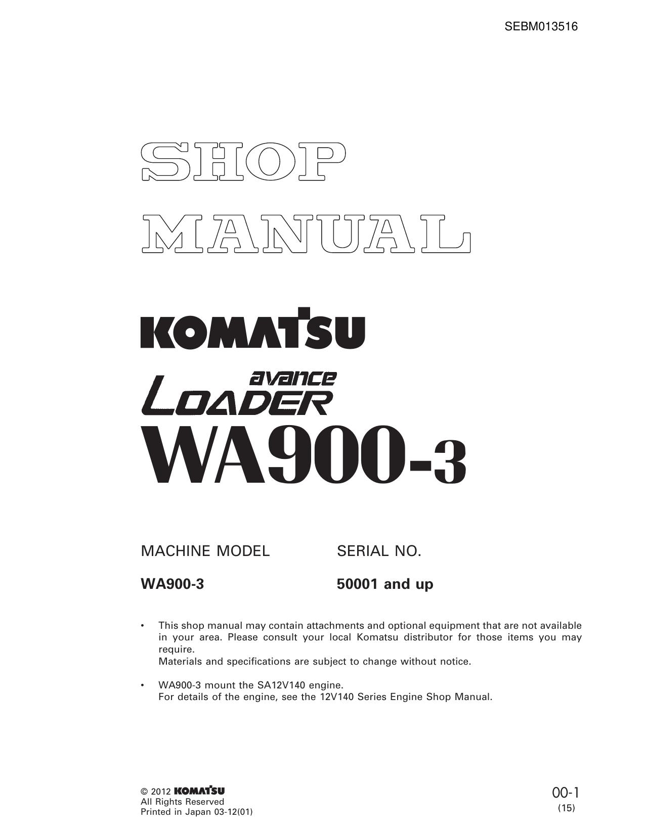WA900-3 Shop Manual